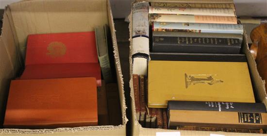 Collection of books including examples from Folio Society